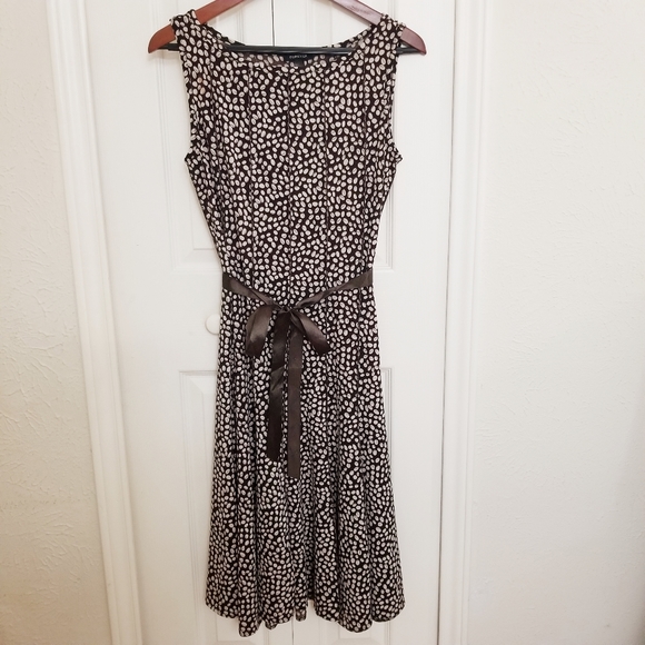 Forever 21 Dresses & Skirts - Forever 21, Pleated, Leaf Print Dress in Brown and